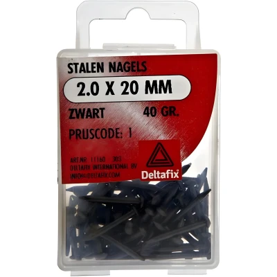 Afbeelding van Deltafix stalen nagel profi geblauwd 2.0 x 20 mm 40 gr.