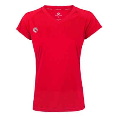 Afbeelding van STARK SOUL Vital Sportshirt voor dames, korte mouwen, ademend, sneldrogend trainingsshirt, rood, XXL