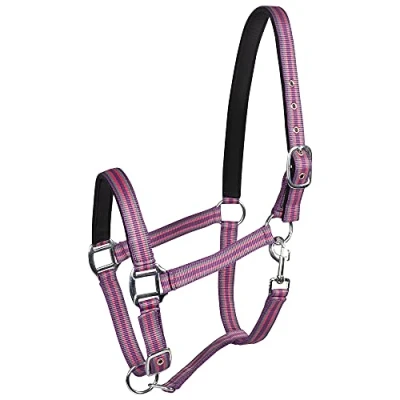 Afbeelding van PFIFF kunststof halter, gevoerd, bordeauxroze grijs Cob