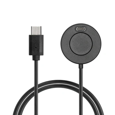 Afbeelding van kwmobile USB oplaadkabel type c compatibel met Garmin Forerunner 55/255 / 255 Music/vivoactive 5 Kabel voor smartwatch in zwart