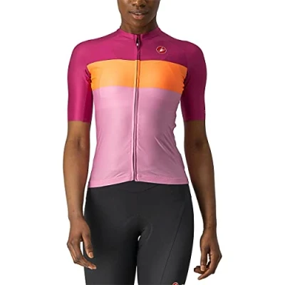 Afbeelding van Castelli Fietsshirt Korte Mouwen Dames Roze Paars AERO PRO W JERSEY PINK CORAL FLASH MAGENTA XL