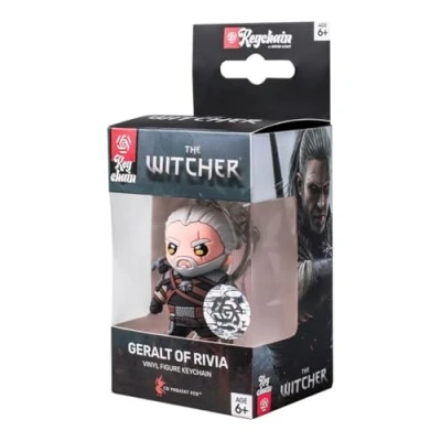 Afbeelding van Good Loot, Unisex, sleutelhanger, The Witcher Geralt of Rivia Goede buit 3D Zwart, Wit, Grijs