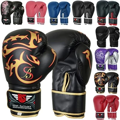 Afbeelding van Be Smart Bokshandschoenen voor kinderen, 4 15 jaar, 113 ml, 170 trainingshandschoenen vrouwen en sparring, jeugd, bokshandschoenen, junior trainingshandschoenen, PU leer, MMA Muay