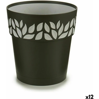 Afbeelding van Zelfwaterende bloempot Stefanplast Cloe Antraciet Plastic 19 x cm (12 Stuks)