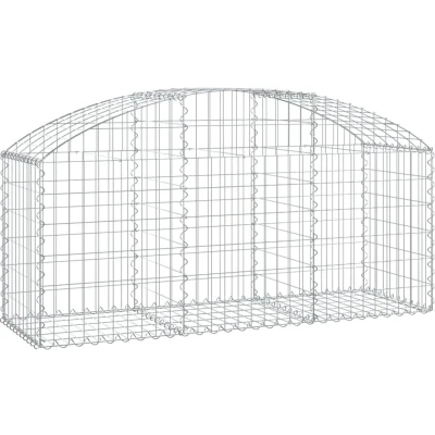 Afbeelding van vidaXL Schanskorf gewelfd 150x50x60/80 cm gegalvaniseerd ijzer