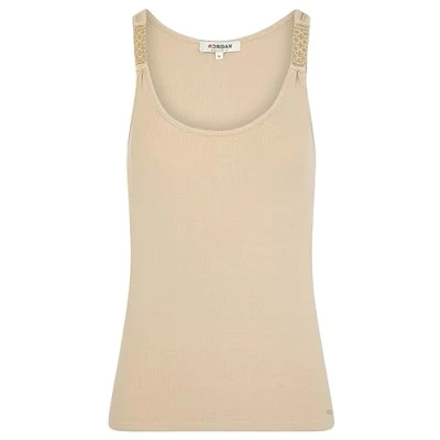 Afbeelding van Morgan TANK WITH Embellished Top, Dames, Maat: XS, Beige