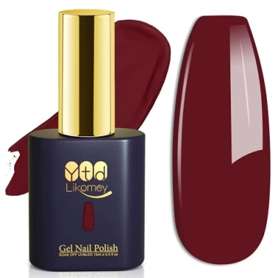 Afbeelding van YTD Likomey UV Gel Nagellak,15ml Licht Wijn Rood Hoge Kleurweergave Salon Manicure Polish