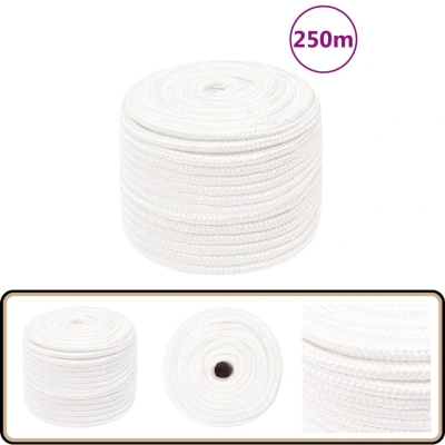 Afbeelding van vidaXL Boottouw 14 mm 250 m polypropyleen volwit