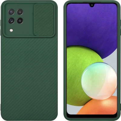 Afbeelding van Cadorabo Hoesje geschikt voor Samsung Galaxy A22 4G in Bonbon Groen Beschermhoes TPU silicone Case Cover