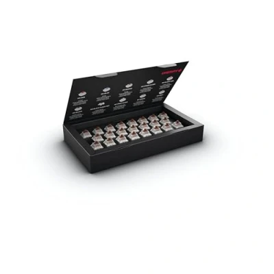 Afbeelding van CHERRY MX RGB BROWN SWITCH KIT, Doos met 23 Mechanische Toetsenbordschakelaars, voor DIY, Hot Swap of Gaming Keyboard, Tactiele schakelaar zonder Klik, Doelgericht en Voelbaar