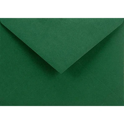 Afbeelding van Netuno 25 donkergroene C6 enveloppen 114x162mm Sirio Color Foglia puntklep zonder venster voor huwelijk verjaardag doop kerstmis uitnodigingen brief wenskaarten