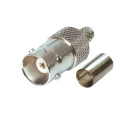 Afbeelding van BNC (v) krimp connector voor RG59 kabel 75 Ohm / recht