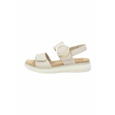 Afbeelding van Remonte Licht Grijze Leren Dames Sandalen Grijs 40