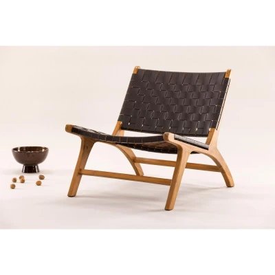 Afbeelding van Svea Veno fauteuil lederlook bruin PU leer