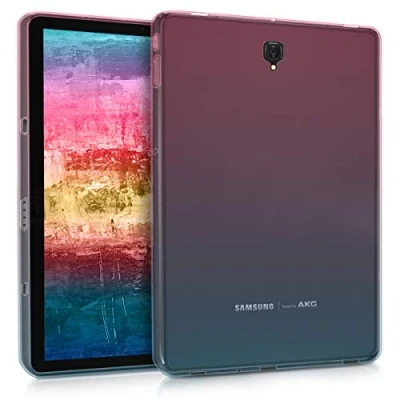 Afbeelding van kwmobile hoesje compatibel met Samsung Galaxy Tab S4 10.5 Hoes voor tablet in roze/blauw/transparant Tweekleurig