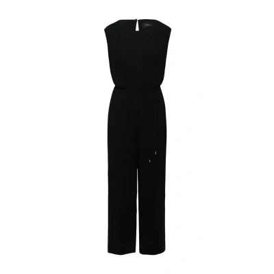 Afbeelding van s.Oliver Black Label Plissierter AUS MIT BINDEGÜRTEL Jumpsuit, Dames, Maat: 36, Schwarz