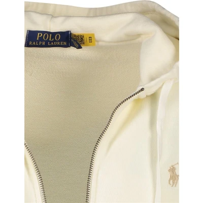 Afbeelding van Ralph Lauren heren Sweatvest met capuchon en logoborduring in de kleur Beige, maat: S