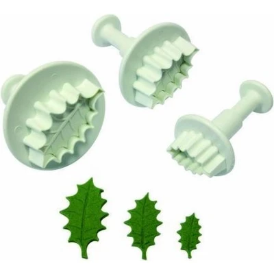 Afbeelding van PME Plunger Cutter Hulstblad generfd groot set/3