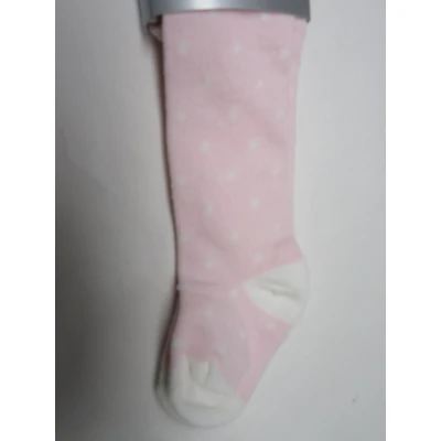Afbeelding van dirkje , maillots, collant kousenbroek rose met witte stip 0 6 maand