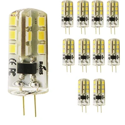 Afbeelding van mengjay®, 10 x G4 LED lamp 4 SMD 2835 LED&#039;s, 3 Watt AC 220V lampen, 2 360 kijkhoek, warmwit 3000K