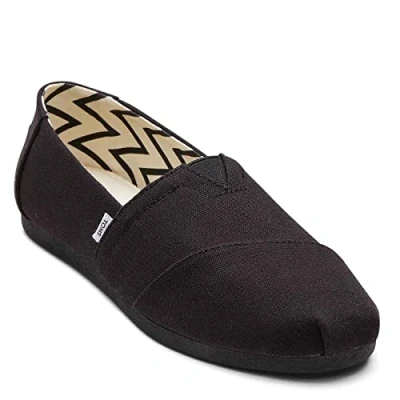 Afbeelding van TOMS Alpargata instappers voor dames, Zwart/Zwart, 41 EU breed