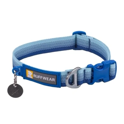 Afbeelding van RUFFWEAR Range kraag, kleine halsband met aluminium V ring, in lengte verstelbare halsband, comfortabele zachte stof, dierenhalsband hondenriem bevestigingsring, 28 36 cm, kustvervaging