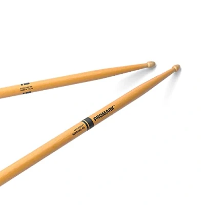 Afbeelding van ProMark Drumsticks Rebound 5B ActiveGrip voor veilige, comfortabele Grip wordt plakkeriger als je handen zweet Active Finish, eikelpunt, Hickory Wood 1 paar
