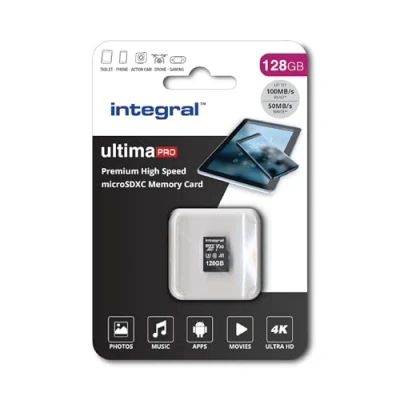 Afbeelding van Geheugenkaart Integral microSDXC V30 128GB