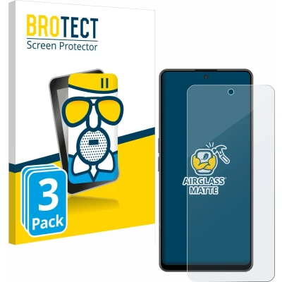 Afbeelding van BROTECT AirGlass Matte kogelwerende glasfolie (3 Stuk, Oppo North CE 3 Lite), Smartphone beschermfolie, Grijs
