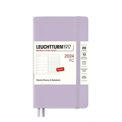 Afbeelding van LEUCHTTURM1917 367792 weekkalender &amp; notitieboek zachte kaft pocket (A6) 2024, 12 maanden, lila, Engels