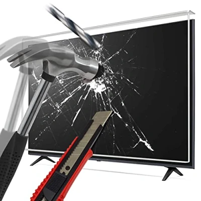 Afbeelding van LEYF tv schermbeschermer 140 scherm (55 inch) opgehangen en vastgezet anti schade bescherming televisiefilm voor LCD, LED, 4K OLED QLED HDTV displaybescherming