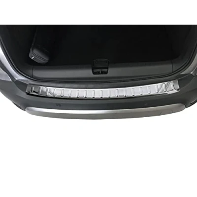 Afbeelding van Bumperbescherming, roestvrij staal, mat, compatibel met Opel CROSSLAND X 2017, schuine rand, premium kwaliteit van RECAMBO
