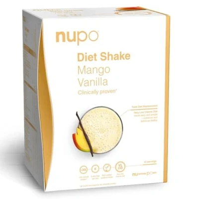 Afbeelding van Nupo Dieet Shake Mango Vanilla 12 x 32 gram Snel afvallen zonder poespas!