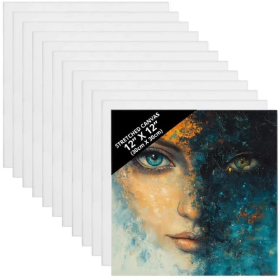 Afbeelding van Belle Vous 7 Pak Blank Canvas 30 x 30cm Kleine Voorgerekte Paneel Borden Geschikt Voor Acryl en Olieverf, Maar ook Schetsen Tekenen