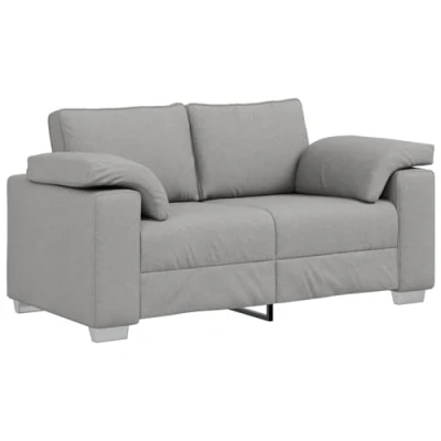 Afbeelding van vidaXL Sofa Cloud grijs Stof Gemiddeld Afneembare Hoezen Tweezitsbank
