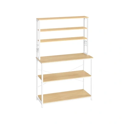 Afbeelding van Keukenplank Industrieel Design Wit Bruin Stevige &amp; Ruime Opbergruimte 40 x 100 167 cm