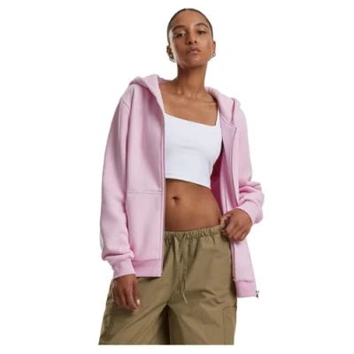 Afbeelding van Urban Classics Sweater met rits, Dames, Maat: Large, Softpink