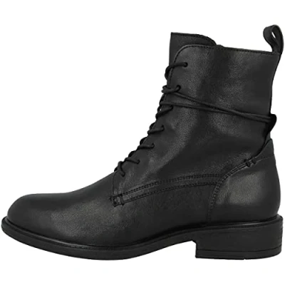 Afbeelding van Geox Catria Veterboots, Dames, Maat: 36, Black Schoenen