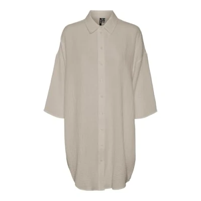 Afbeelding van Vero Moda Vmnatali Overhemdblouse Silver lining, Dames, Maat: XS, lining