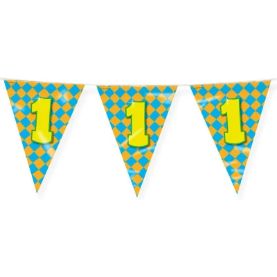 Afbeelding van Vlaggenlijn slinger 1 jaar party 10 meter