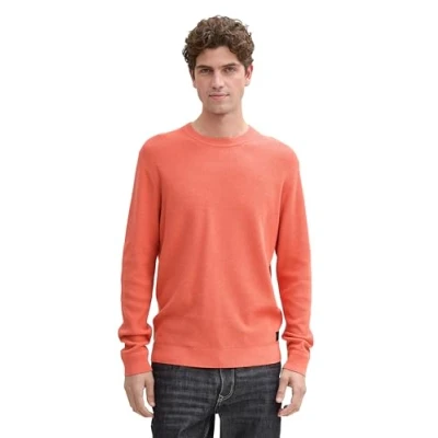 Afbeelding van TOM TAILOR heren trui, 37099 koraalrood melange, L