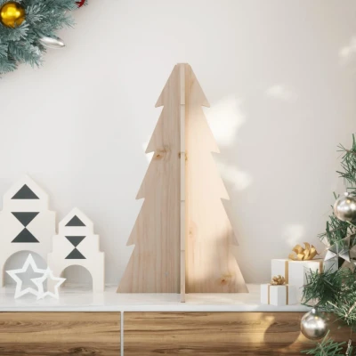 Afbeelding van vidaXL Kerstdecoratie kerstboom 69,5 cm massief grenenhout