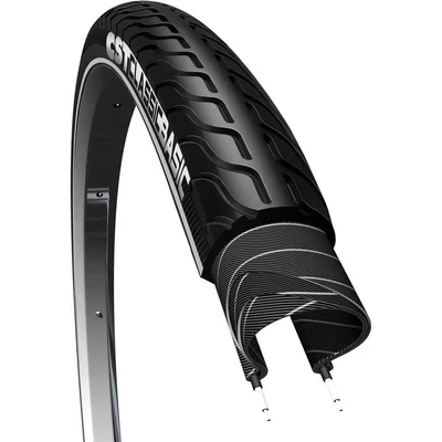 Afbeelding van CST Classic Basic buitenband 24X1 3/8 37 540 reflectie Zwart BikeTotaal.nl