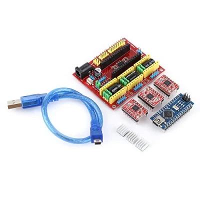 Afbeelding van DollaTek CNC Shield V4+ met A4988 stappenmotor driver board voor Arduino