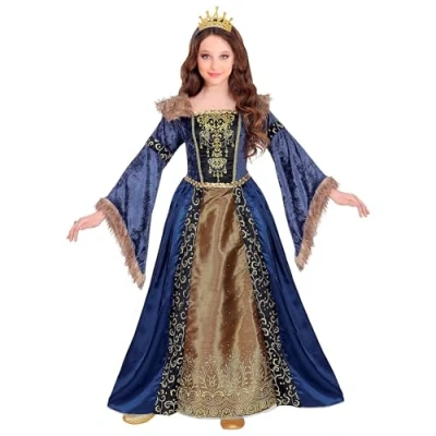 Afbeelding van WIDMANN Middeleeuwse winter koningin outfit voor meisjes 140 (8 10 jaar)