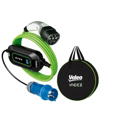 Afbeelding van Valeo Ineez 652115 EV mobiele oplader voor elektrische voertuigen of hybride oplaadbaar met draagtas camperstekker (CEE Blue) op type 2 7,4 kW 5 meter
