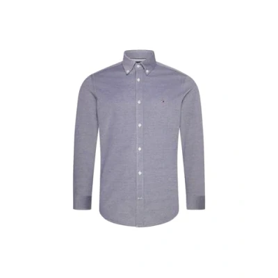 Afbeelding van Tommy Hilfiger Heren Overhemd Melange Blauw maat S