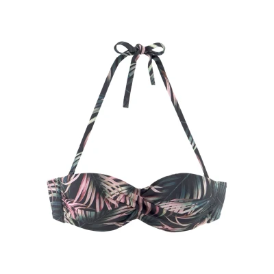 Afbeelding van Lascana Wirebandeau Bikinitop, Dames, Maat: 34xB, Black