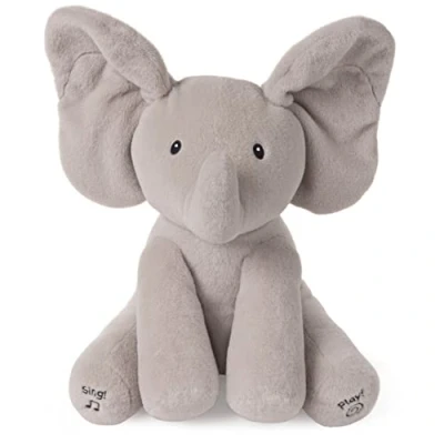 Afbeelding van GUND Geanimeerde Flappy de olifant knuffeldier pluche, grijs, 12 inch