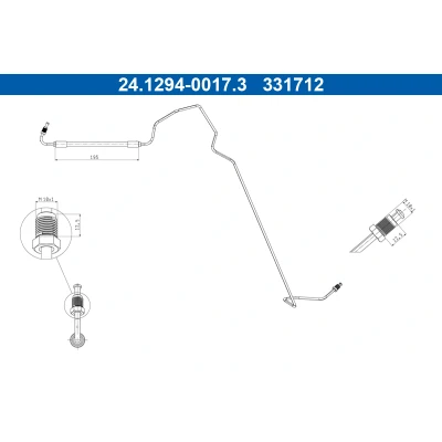 Afbeelding van Remslang ATE 24.1294 0017.3, voor o.a. RENAULT,